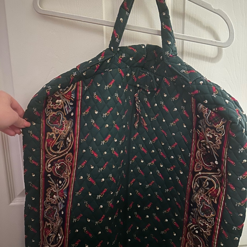 Vera Bradley retired Green Golf printed Quilted Travel garment Bag vintage - Picture 5 of 10